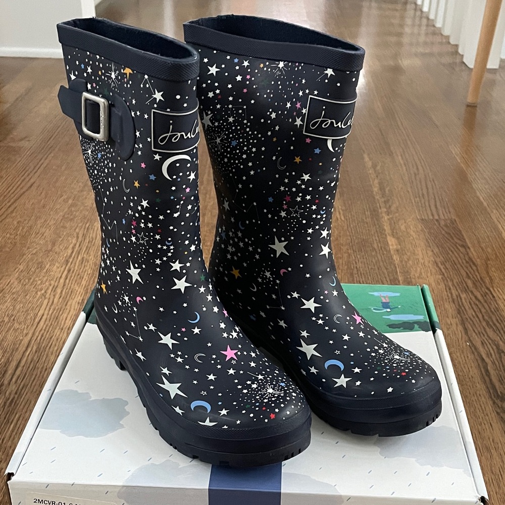 Joules Celestial Star Print Rain Boots
